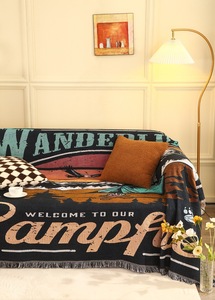 露营帐篷铺毯 客厅组合沙发垫沙发毯民宿装饰毯子ins美式沙发盖布