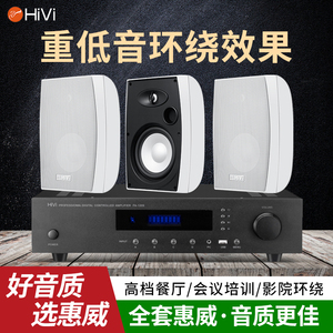 Hivi/惠威 VA4-OS壁挂音箱喇叭套装会议室店铺5/6/8寸吊顶音响