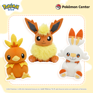 宝可梦Pokémon 手捂毛绒玩具 温暖作伴系列炎兔儿火伊布暖和抱枕