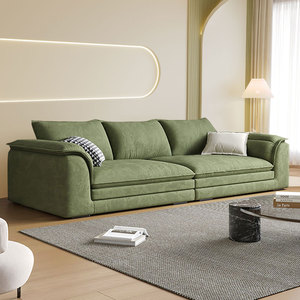 意式轻奢免洗科技布艺沙发客厅小户型简约现代家用三人位直排沙发