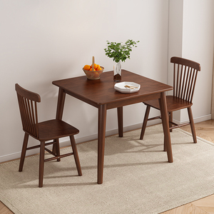 胡桃实木方桌吃饭桌子家用方型饭桌木桌子正方形餐桌小户型省空间