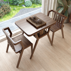 实木阳台小桌椅三件套组合创意休闲椅子家用喝茶小户型一桌二椅