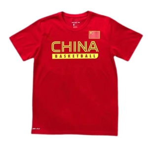 CBA中国男篮国家队赞助版篮球热身短袖训练速干运动T恤跑篮出场服