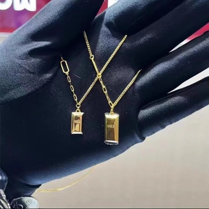 周大福 小金条项链 足金黄金项链 克减100 专柜发货