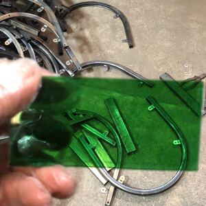 二氧焊二保焊二氧化碳气体保护焊面罩焊帽专用绿色防弧光平面镜片