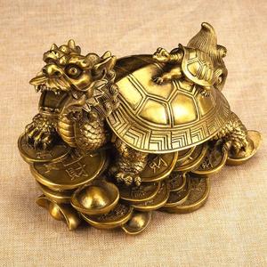 000人付款淘宝风水铜乌龟壳 摆件 龟壳龟背卦 风水用品 铜钱圣杯tb