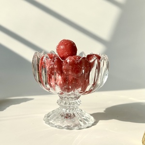 网红玻璃高脚甜品杯子冰激凌杯家用雪糕杯奶昔杯酸奶杯水果捞杯