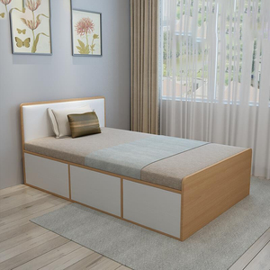 榻榻米储物床现代简约小户型抽屉高箱储物床1米2单人收纳床小卧室