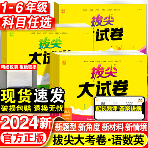 2024春小学拔尖特训大试卷一二三四五六年级英语文数学下册上江苏专用译林人教北师苏教外研沪教牛津版13起点天天测试卷同步练习题