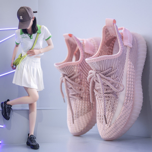 官网安踏冠军椰子鞋女夏季网鞋透气网面老爹运动女鞋休闲跑步鞋子