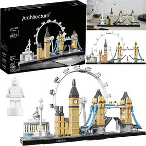 英国伦敦城市天际线伦敦塔桥摩天轮大本钟建筑积木乐高玩具21034