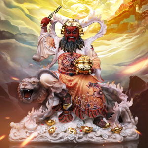 汉白玉赵公明摆件佛像家用龙虎玄坛真君赵公明武财神赵公元帅神像