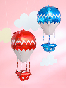 4D户外热气球风筝线飞空铝箔飘空气球婚庆饰品卡通儿童充气玩具