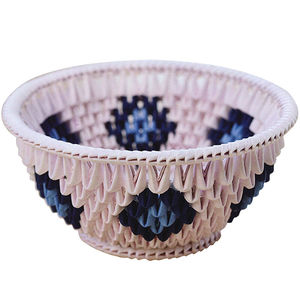 diy手工三角插纸折纸彩色手工制作青花碗材料包青花碗材料包(可