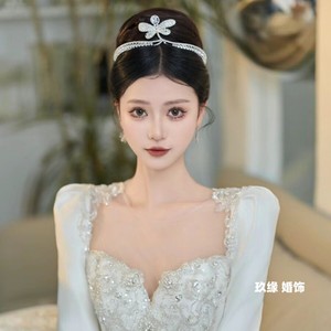韩式超仙水晶皇冠简约蜻蜓时尚发饰生日派对跟妆高级感新娘发箍女