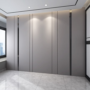 金属条沙发背景墙硬包卧室客厅床头电视简约现代轻软包护墙板定制