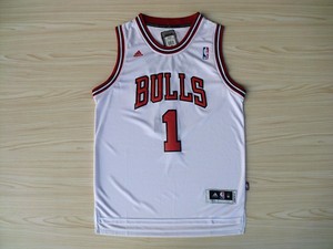 nba球衣公牛队chicago bulls 1号罗斯rose篮球服