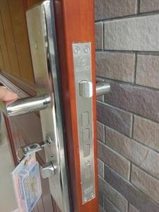外装通用型防盗门锁心大门锁纯铜木门老式套装双开铁锁上提双开门