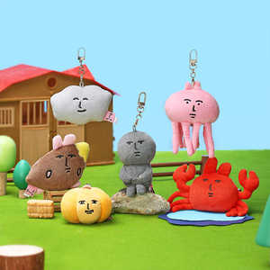 粉红兔子MyFriend原创变装系列挂件水母螃蟹款毛绒玩具钥匙扣礼物