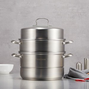john boss多层不锈钢蒸锅家用 电磁炉煤气灶通用汤锅hg-g26礼品批
