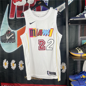 美版正品热火队22号巴特勒城市版球衣3韦德6詹姆斯男女定制篮球服