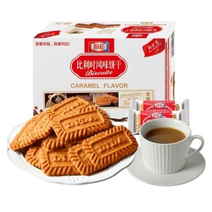 利拉比利时风味焦糖饼干1000g整箱休闲饼干咖啡伴侣下午茶零食品