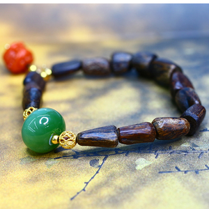 【熊家珠宝】达拉干沉香老山檀小叶紫檀太行崖柏佛珠手串多圈108