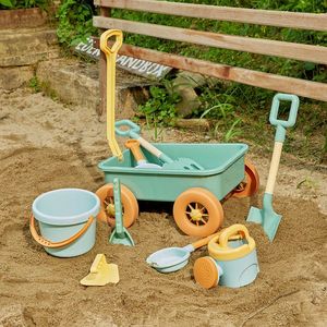 韩国ins儿童沙滩玩具小推车套装海边男孩戏水挖沙铲子沙漏工具
