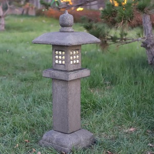 青石仿古户外石灯笼电石灯园林景观装饰石头灯新中式日式庭院石灯