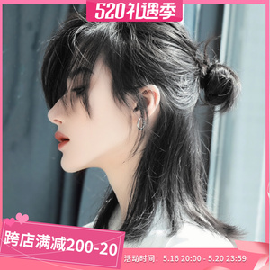 0012人付款淘宝男士半头套马蹄盖清朝阿哥大辫子发套古装戏剧古代假发