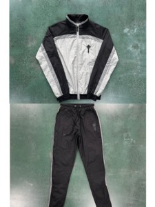 新款Trapstar夹克运动套装薄款卫衣T黑灰白拼接色男士外套ukdrill