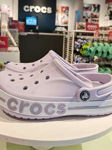 CROCS/卡洛驰洞洞鞋贝雅男鞋夏季女鞋沙滩鞋包头凉拖鞋紫色防滑鞋