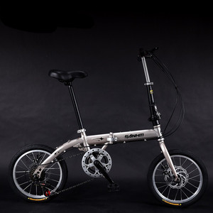 三河马16寸折叠迷你超轻便携成人儿童学生男女小轮变速碟刹自行车