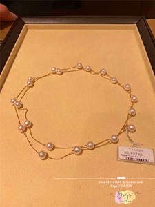 日本代购直邮 tasaki 塔思琪 18k 21颗海水珍珠 长款项链 毛衣链