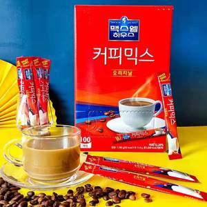 红麦斯威尔咖啡礼盒韩国进口原装正品3合1特浓提神咖啡速溶咖啡粉
