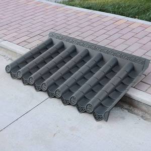 110*60cm一体仿古瓦塑料复古雨搭新中式房檐小吃车树脂顶棚连体瓦