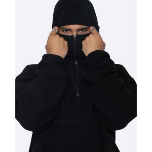 Half open hooded solid color sweater男套头半开襟连帽纯色卫衣