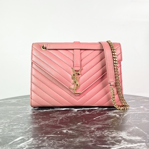 ysl 圣罗兰 envelope 粉色金扣链条斜挎包