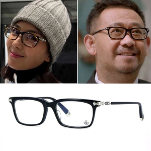 专柜正品姜武刘涛明星同款925银宝剑克罗心眼镜框架男女大框板材