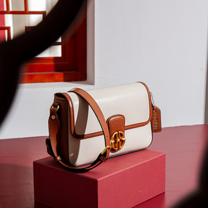 光凰2023新款百搭新真皮包包经典原创古窗花配色腋下小包包女斜挎