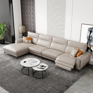 芝华士官方旗舰店头等舱沙发真皮电动功能客厅头层牛皮直排三人位