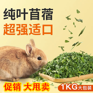 全纯叶烘干紫花苜蓿草叶幼兔荷兰猪干草仓鼠小兔子饲料1kg主粮食