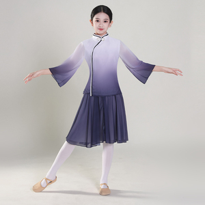 五四青年节舞蹈服儿童女沁园春雪演出服民国风舞台合唱表演服服装
