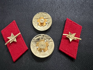 八五式收藏85式帽徽领章纪念品库存老货