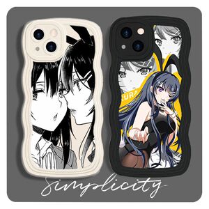 樱岛麻衣学姐适用于苹果14红米k40vivo小米oppo荣耀手机壳二次元波浪