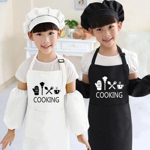 儿童广告围裙罩衣小厨师表演演出服装画画班烘焙衣服免费印刷LOGO