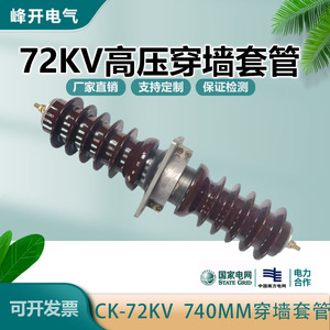 CK-72KV高压穿墙套管静电除尘器绝缘瓷瓶电瓷环保设备740长 960MM