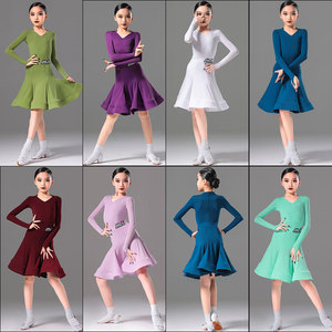 慕岚希新款少儿舞蹈表演服装拉丁舞女童比赛考级规定服儿童演出服