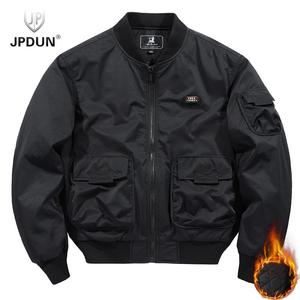 JPDUN/吉普盾户外男士棒球服秋冬加厚宽松休闲夹克时尚棉衣外套。