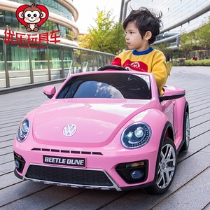 大众甲壳虫儿童电动车玩具汽车可坐人四轮男女小孩子宝宝网红童车